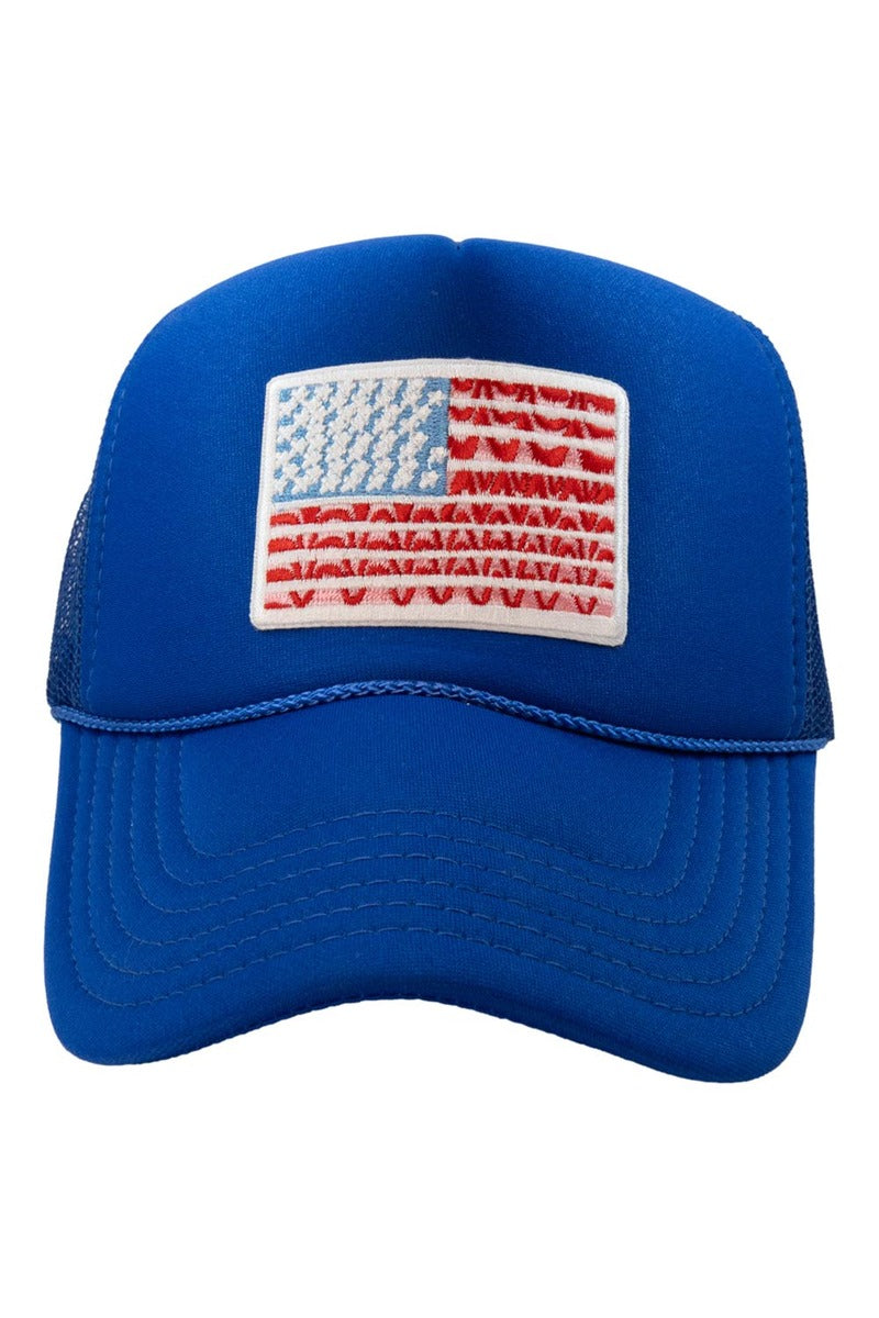 American Flag Wholesale Women's Foam Trucker Hat