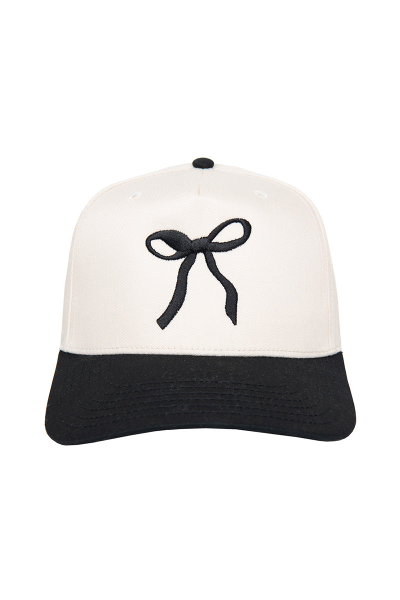 Coquette Bow Wholesale Vintage Two-Toned Hat