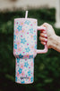 Dainty Florals Pink Wholesale 38 Oz Tumbler Cup