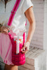 Hot Pink Wholesale Water Bottle Carrier Bag with Strap