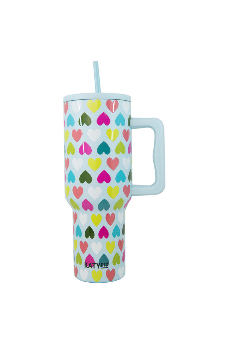 Multicolored Hearts Mint Wholesale Stainless Steel Tumbler