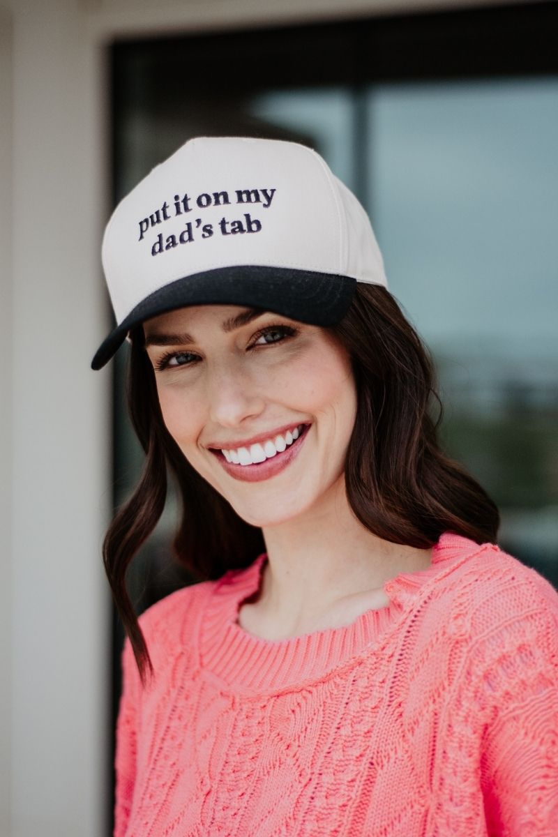 Put It On My Dad's Tab Wholesale Vintage Trucker Hats for Women