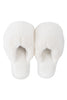 White Wholesale Faux Fur Jumbo Slippers