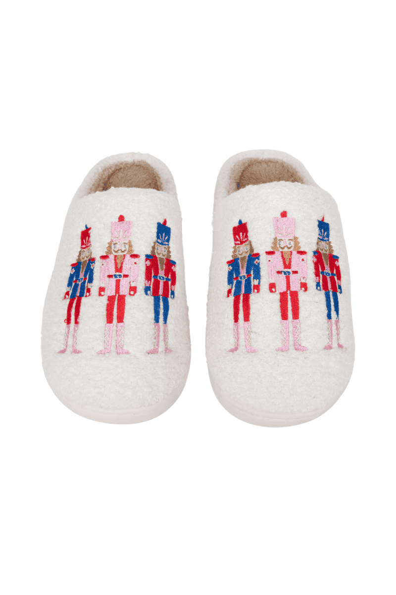 Nutcrackers Holiday Wholesale Fuzzy Slippers for Women