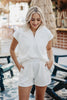 White Wholesale Half Zip Comfort Set