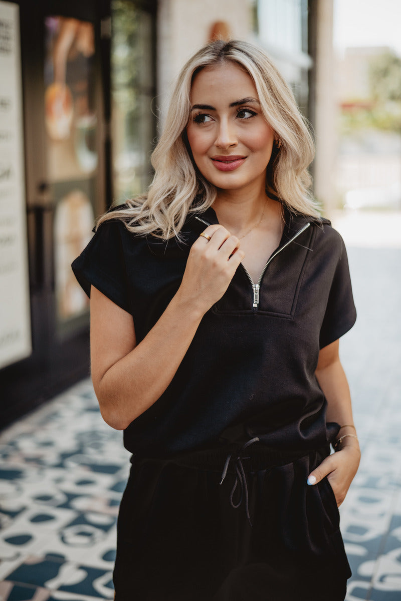 Black Wholesale Athleisure Set