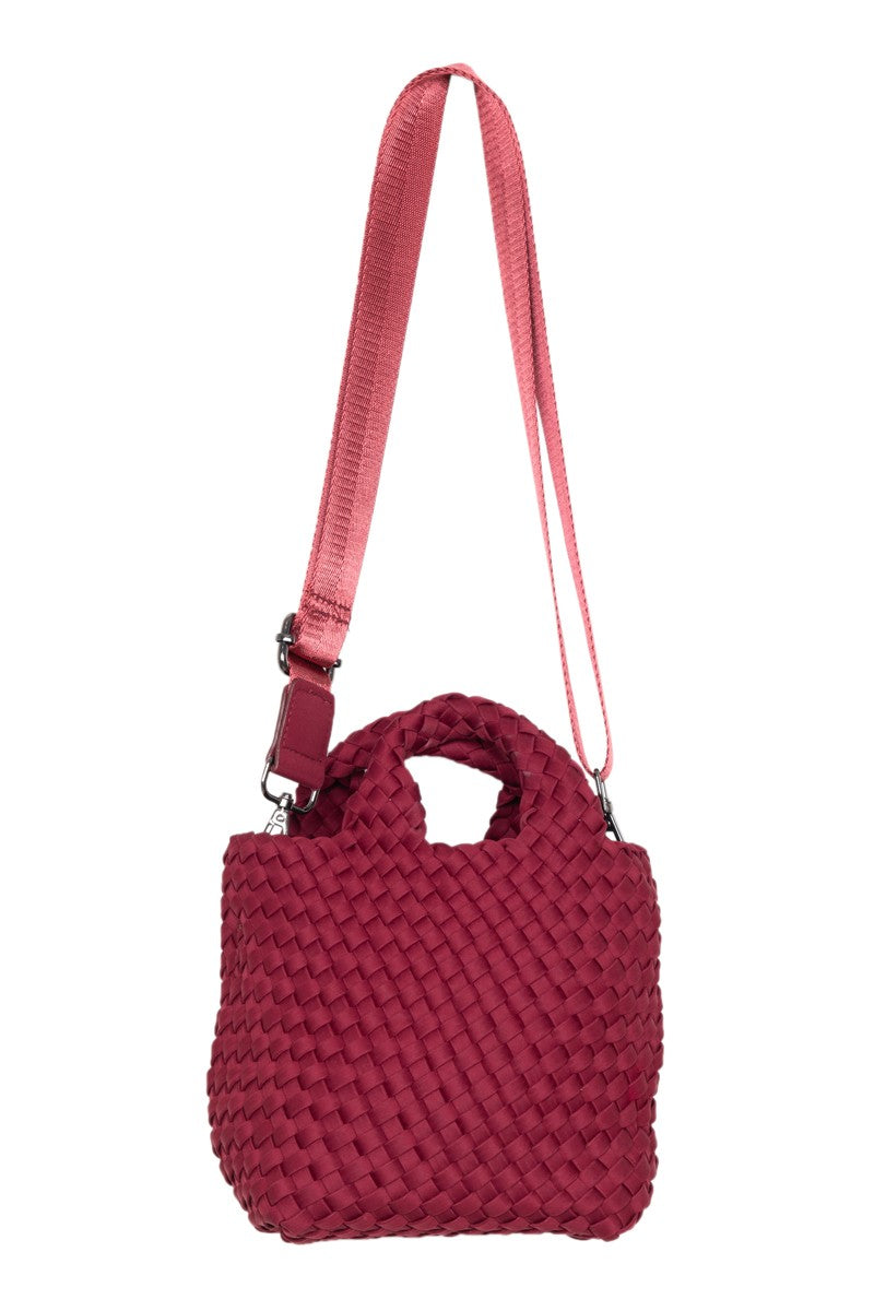 Wine Woven Wholesale Bucket Bag Crossbody