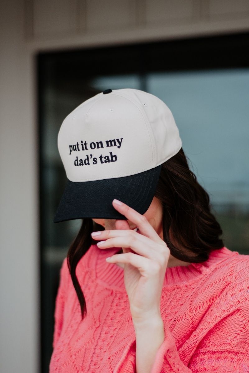 Put It On My Dad's Tab Wholesale Vintage Trucker Hats for Women