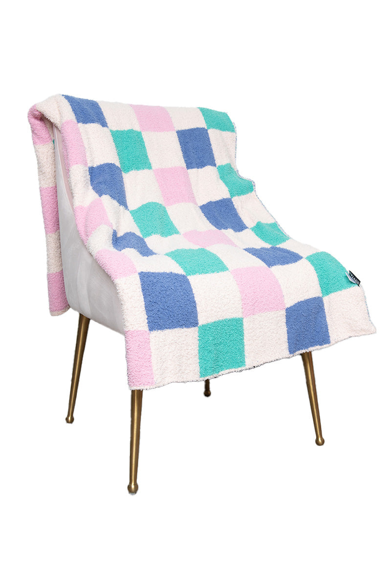 Multicolor Checkered Wholesale Oversized Throw Blanket