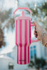 Pink and Hot Pink 38 Oz Wholesale Cabana Tumbler