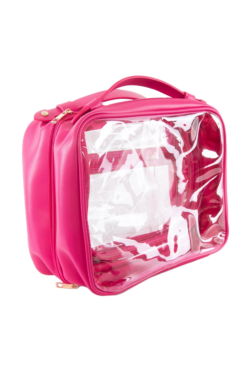 Hot Pink Wholesale Large Makeup & Toiletries Organizer