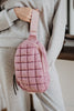 Mauve Quilted Wholesale Sling Crossbody Bag