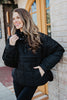 Black Puffer Pullover Wholesale Jacket