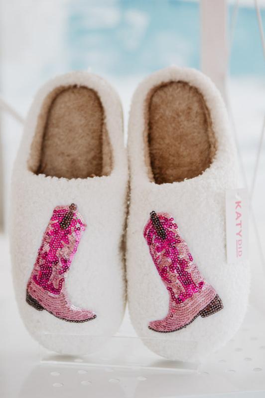 Pink Sequin Kicking Boots Wholesale Slippers