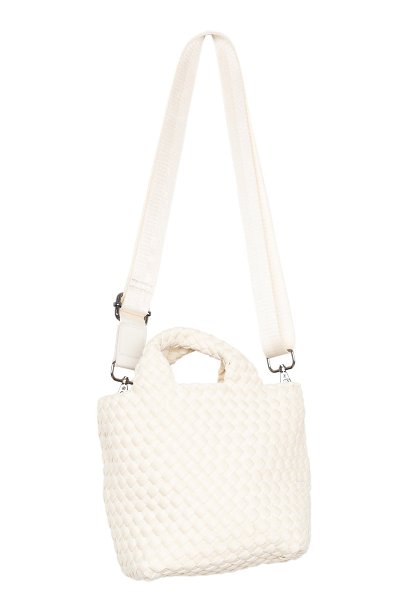 Cream Wholesale Woven Mini Bucket Bag