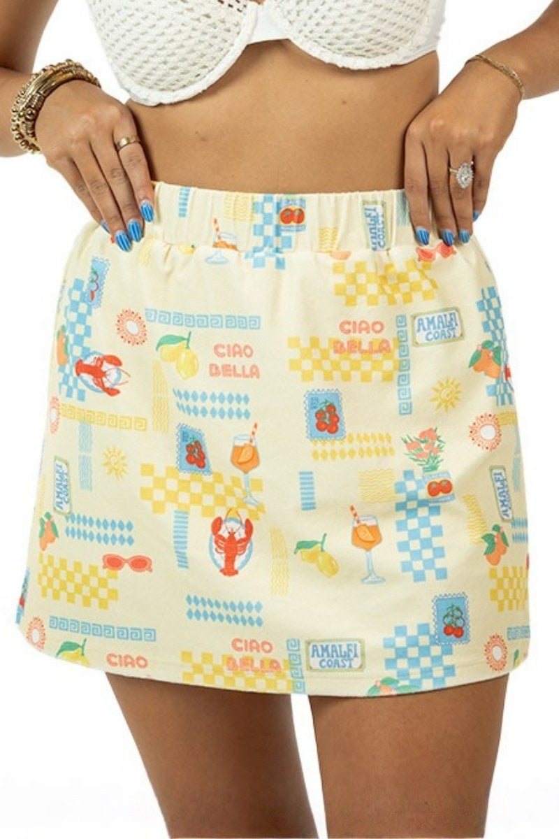Italian Summer Wholesale Terry Cloth Mini Skirt