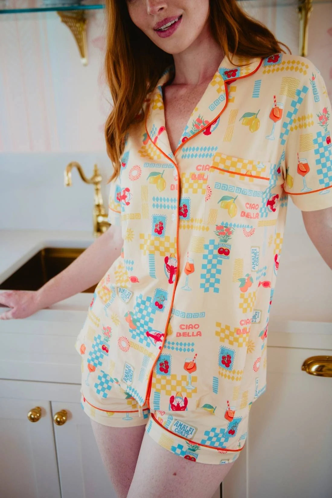 Italian Summer Wholesale Pajama Short Sets