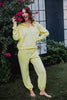 Yellow Women's Wholesale Half Zip Lounge Set