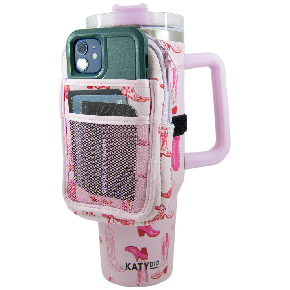 Light Pink Western Boots Wholesale Tumbler ZIPPER POUCH